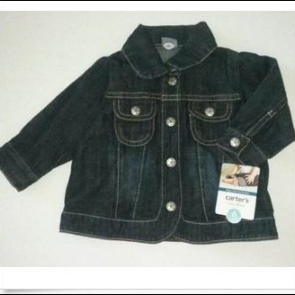 Carter's Mini Blues Denim Blue Jean Jacket Size 6m